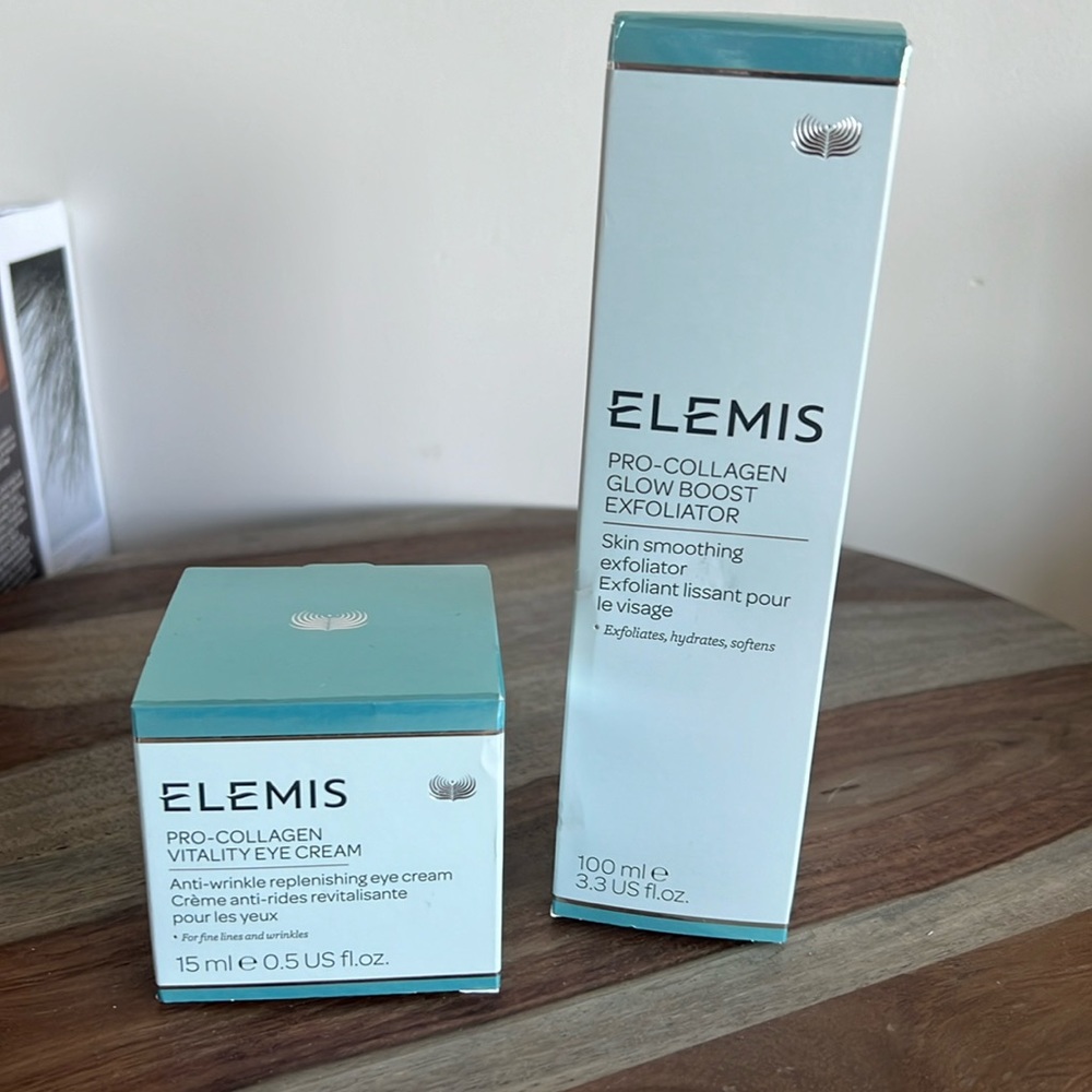 New Elemis Pro-Collagen Vitality Eye Cream & Pro-Collagen Glow Boost Exfoliator